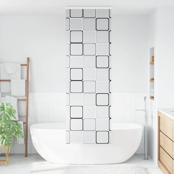 Duschrullgardin med kassett 60x240 cm tyg bredd 56 cm