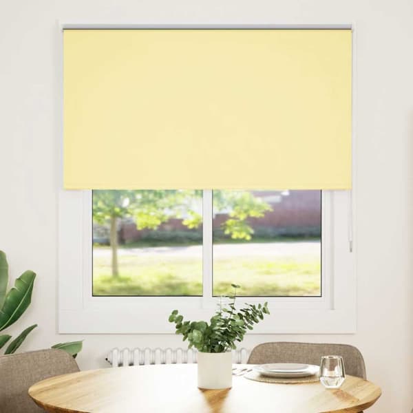 Rullgardin mörkläggningsgul 130x175 cm tyg bredd 126,6 cm