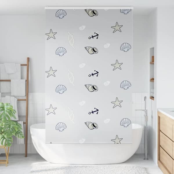 Duschrullgardin med kassett 130x240 cm tyg bredd 126 cm