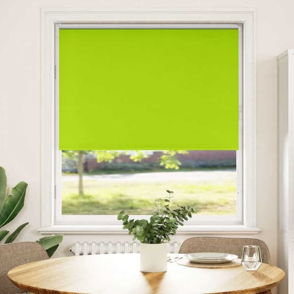 Rullgardin mörkläggning blad grön 105x175 cm tyg bredd 100,7 cm
