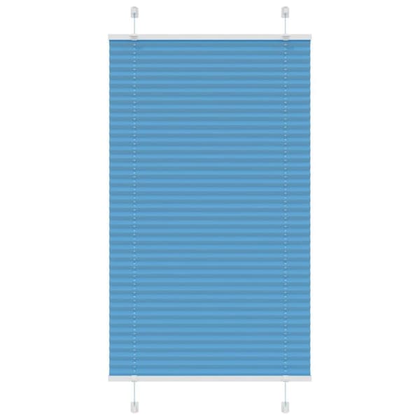 Plisserad persienn blå 80x100 cm tyg bredd 79,4 cm polyester