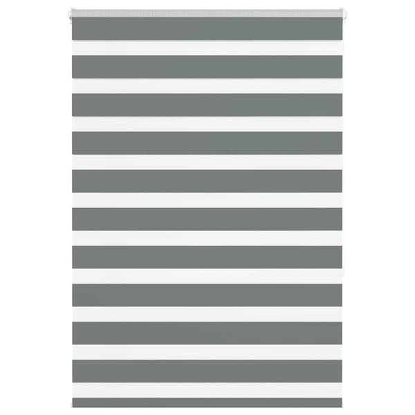 Rullgardin zebra mörkgrå 100x150 cm tyg bredd 95,9 cm polyester