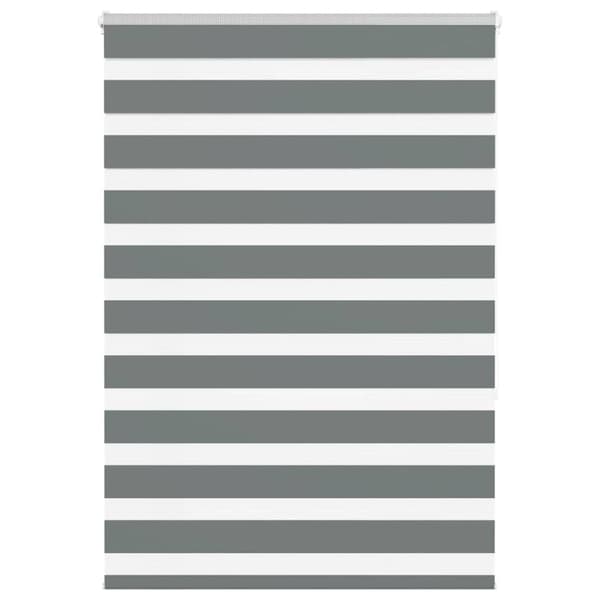 Rullgardin zebra mörkgrå 110x150 cm tyg bredd 105,9cm polyester