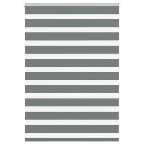 Rullgardin zebra mörkgrå 95x100 cm tyg bredd 90,9 cm polyester