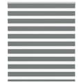 Miniatyrbild 1 av 2: Rullgardin zebra mörkgrå 135x150 cm tyg bredd 130,9cm polyester