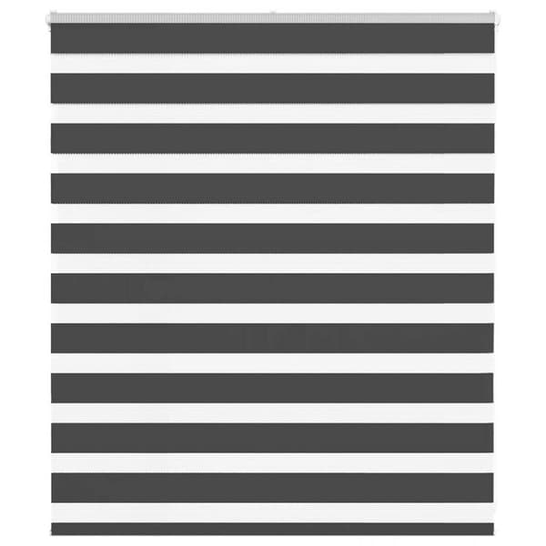 Rullgardin zebra svart 125x100 cm tyg bredd 120,9cm polyester