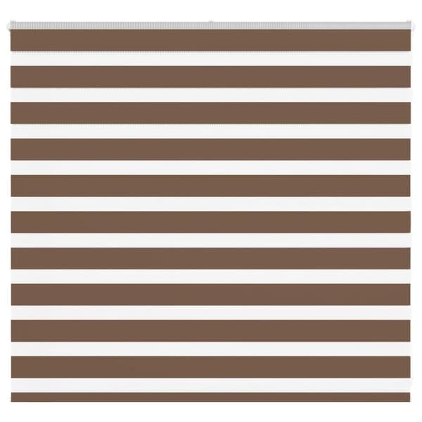 Rullgardin zebra brun 155x100 cm tyg bredd 150,9 cm polyester