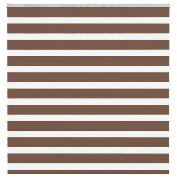 Rullgardin zebra brun 140x150 cm tyg bredd 135,9 cm polyester