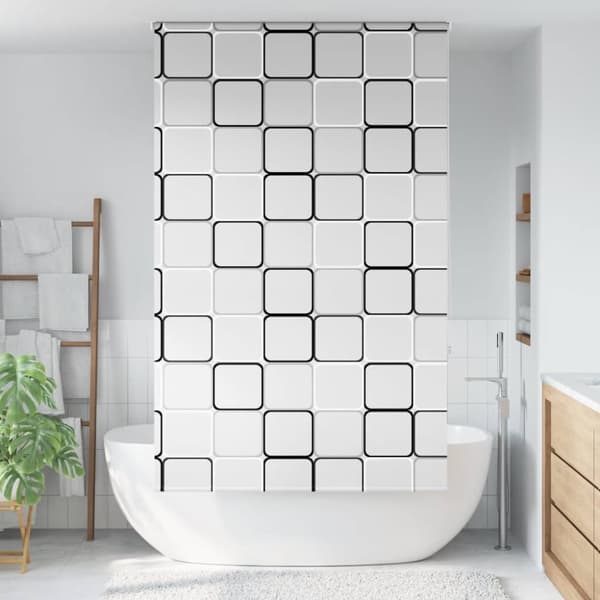 Rullgardin för dusch 130x240 cm tyg bredd 126 cm