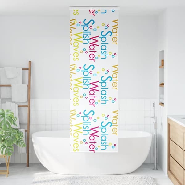 Duschrullgardin med kassett 80x240 cm tyg bredd 76 cm