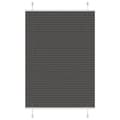 Miniatyrbild 1 av 2: Plisserad persienn svart 85x150 cm tyg bredd 84,4 cm polyester