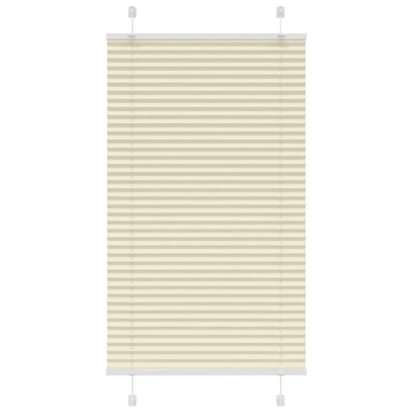 Plisserad persienn cremefärgad 70x100 cm tyg bredd 69,4 cm