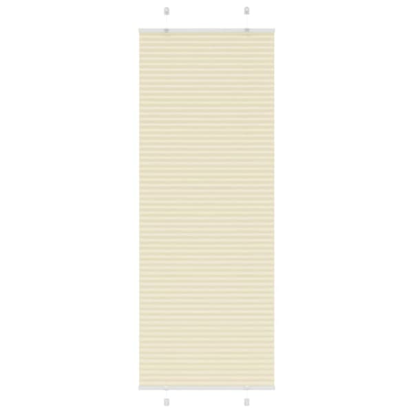 Plisserad persienn cremefärgad 75x200 cm tyg bredd 74,4 cm