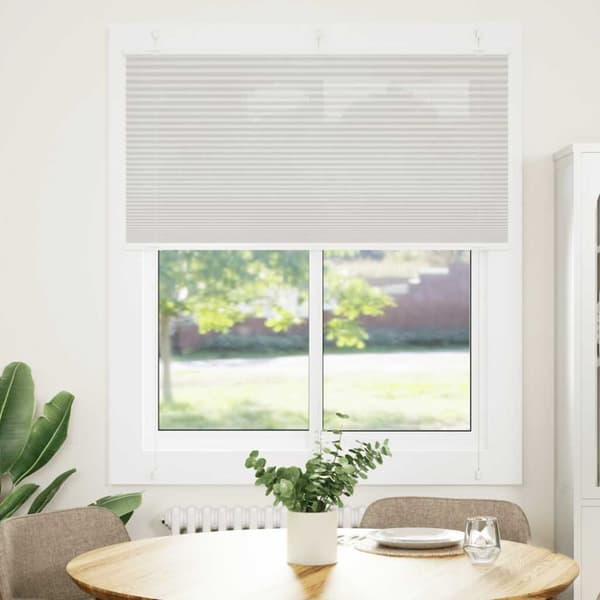 Plisserad persienn ljusgrå 120x100 cm tyg bredd 119,4cm