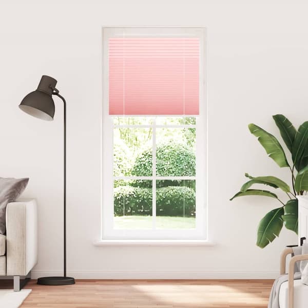 Plisserad persienn rosa 90x200 cm tyg bredd 89,4 cm polyester