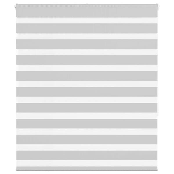 Rullgardin zebra ljusgrå 125x150 cm tyg bredd 120,9cm polyester