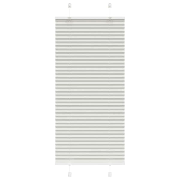 Plisserad persienn ljusgrå 60x100cm tyg bredd 59,4cm polyester
