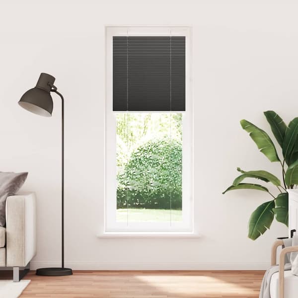 Plisserad persienn svart 70x200 cm tyg bredd 69,4 cm polyester