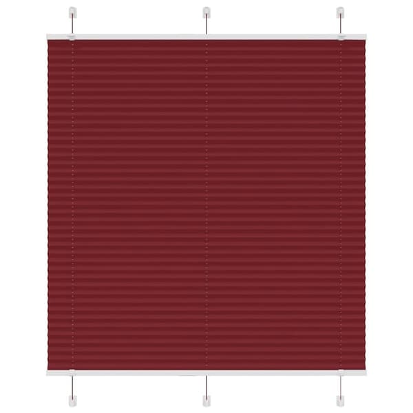 Plisserad persienn Bordeaux röd 115x100 cm tyg bredd 114,4 cm