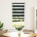 Miniatyrbild 2 av 2: Rullgardin zebra svart 55x150 cm tyg bredd 50,9 cm polyester
