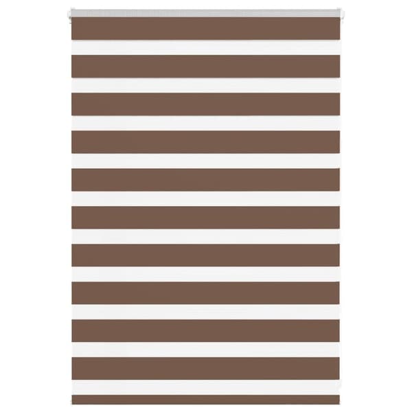 Rullgardin zebra brun 105x100 cm tyg bredd 100,9 cm polyester