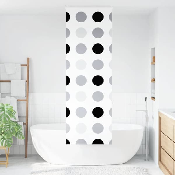 Duschrullgardin med kassett 80x240 cm tyg bredd 76 cm