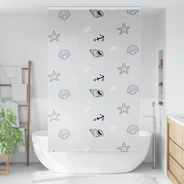 Duschrullgardin med kassett 140x240 cm tyg bredd 136 cm