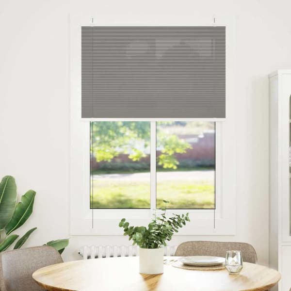 Plisserad persienn antracit 100x100 cm tyg bredd polyester