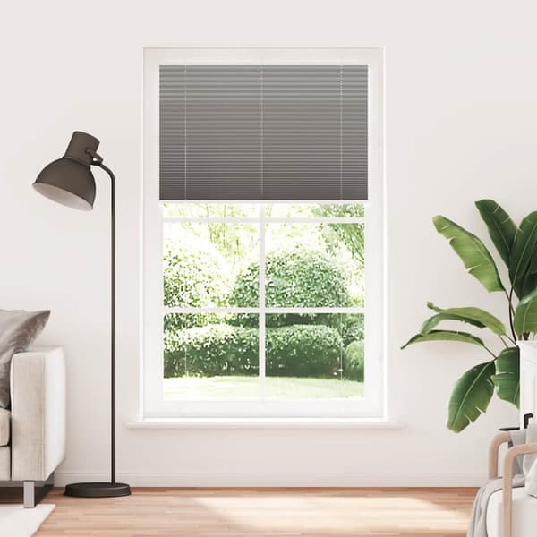 Plisserad persienn antracit 120x200 cm tyg bredd 119,4 cm