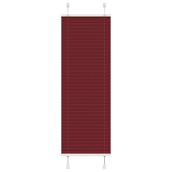 Plisserad persienn Bordeaux röd 45x100cm tyg bredd 44,4cm