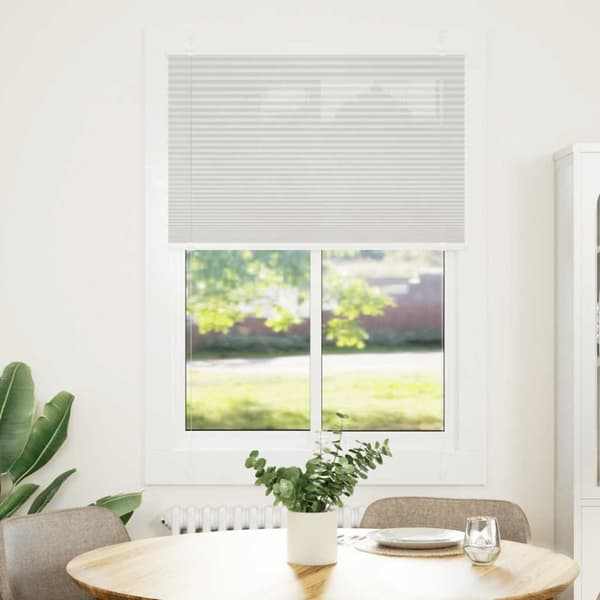 Plisserad persienn ljusgrå 85x100 cm tyg bredd 84,4cm polyester