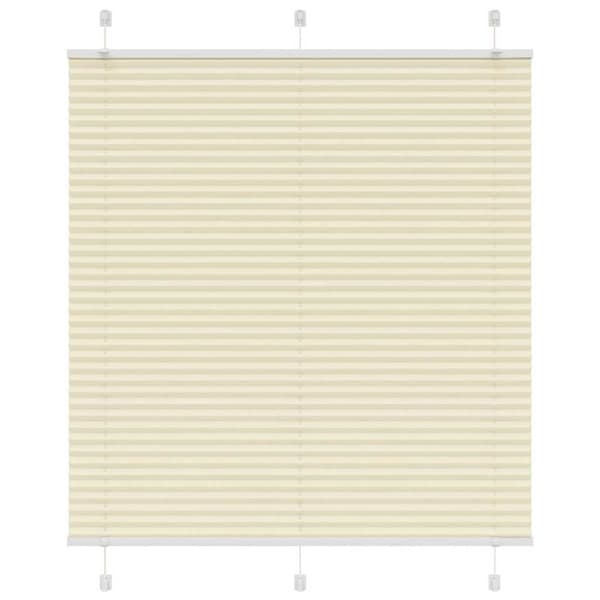 Plisserad persienn cremefärgad 120x100 cm tyg bredd 119,4cm