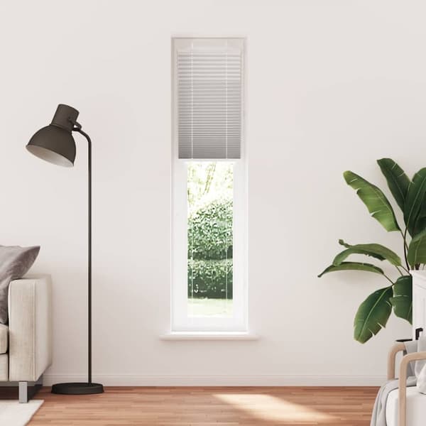 Plisserad persienn ljusgrå 40x200 cm tyg bredd 39,4cm polyester