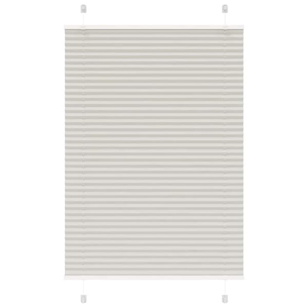Plisserad persienn ljusgrå 85x150 cm tyg bredd 84,4cm polyester