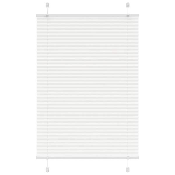 Plisserad persienn vit 85x100 cm tyg bredd 84,4 cm polyester
