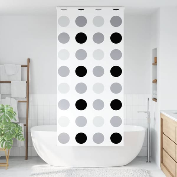 Duschrullgardin med kassett 100x240 cm tyg bredd 96 cm