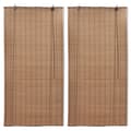Miniatyrbild 1 av 2: Rullgardin bambu 2 st 80 x 160 cm brun