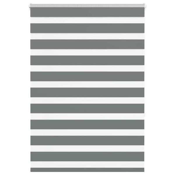 Rullgardin zebra mörkgrå 95x150 cm tyg bredd 90,9 cm polyester