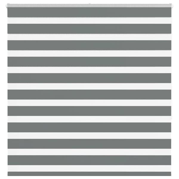 Rullgardin zebra mörkgrå 140x150 cm tyg bredd 135,9cm polyester