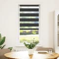Miniatyrbild 2 av 2: Rullgardin zebra svart 60x100 cm tyg bredd 55,9 cm polyester