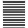 Miniatyrbild 1 av 2: Rullgardin zebra svart 130x150 cm tyg bredd 125,9cm polyester