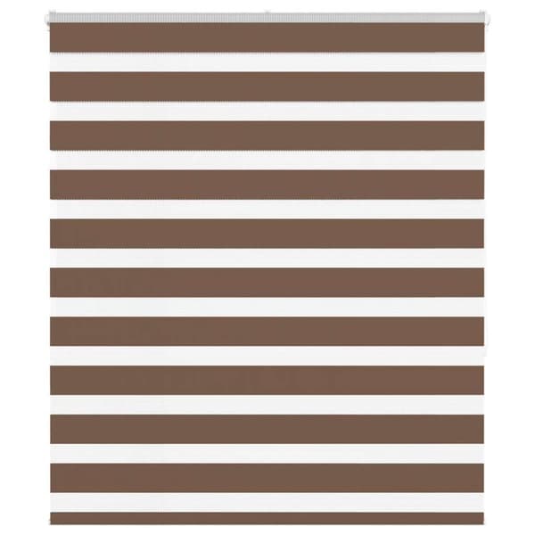 Rullgardin zebra brun 125x150 cm tyg bredd 120,9 cm polyester