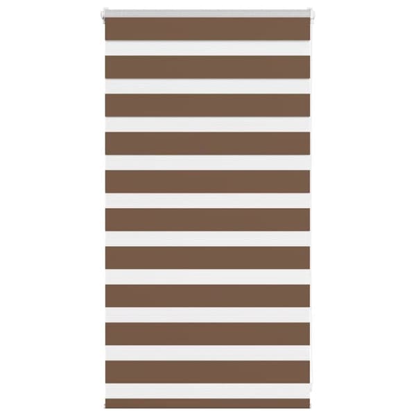 Rullgardin zebra brun 85x100 cm tyg bredd 80,9 cm polyester