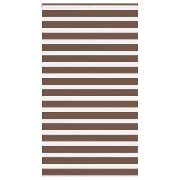 Rullgardin zebra brun 130x200 cm tyg bredd 125,9 cm polyester