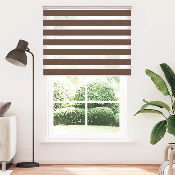 Rullgardin zebra brun 145x230 cm tyg bredd 140,9 cm polyester