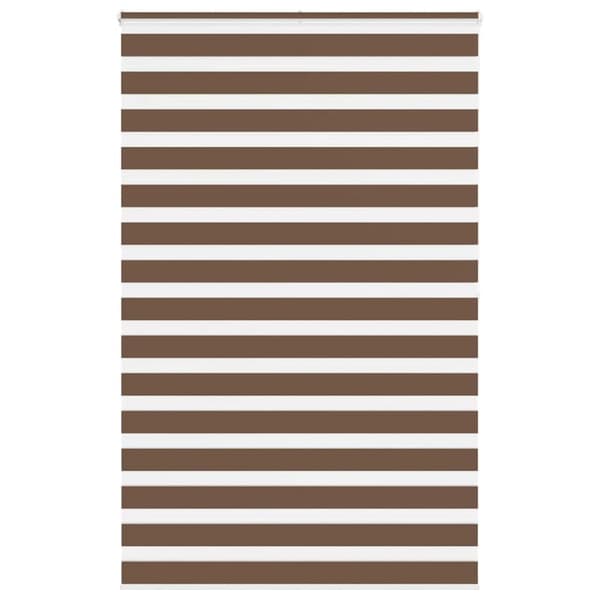 Rullgardin zebra brun 140x200 cm tyg bredd 135,9 cm polyester