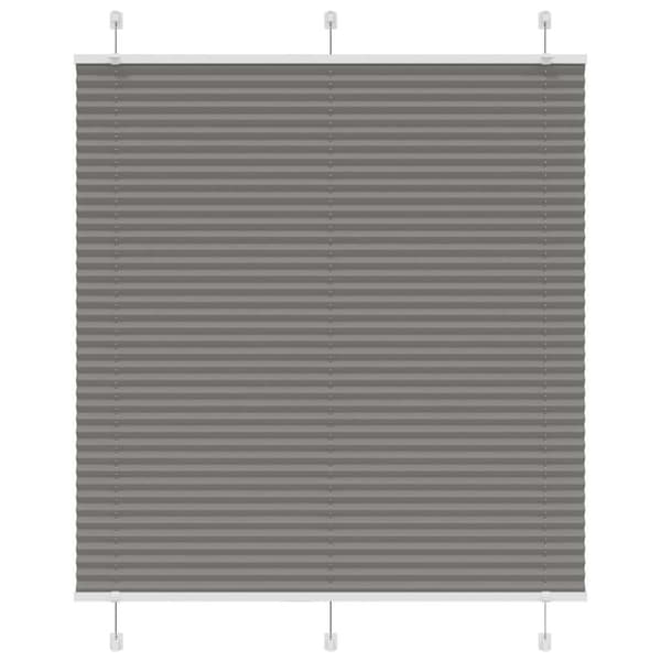 Plisserad persienn antracit 115x100 cm tyg bredd 114,4 cm