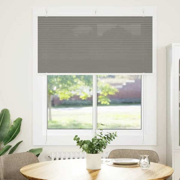Plisserad persienn antracit 115x100 cm tyg bredd 114,4 cm