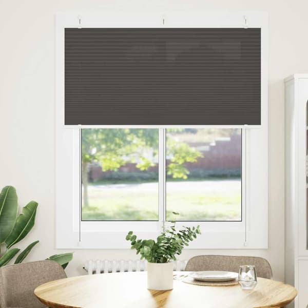 Plisserad persienn svart 115x100 cm tyg bredd 114,4cm polyester