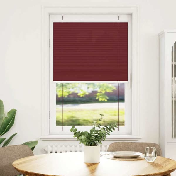 Plisserad persienn Bordeaux röd 70x150 cm tyg bredd 69,4 cm